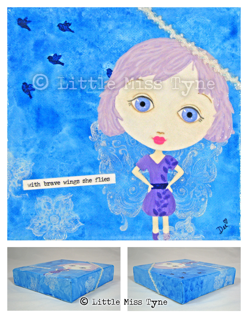 Little Miss Tyne Painting - With Brave Wings